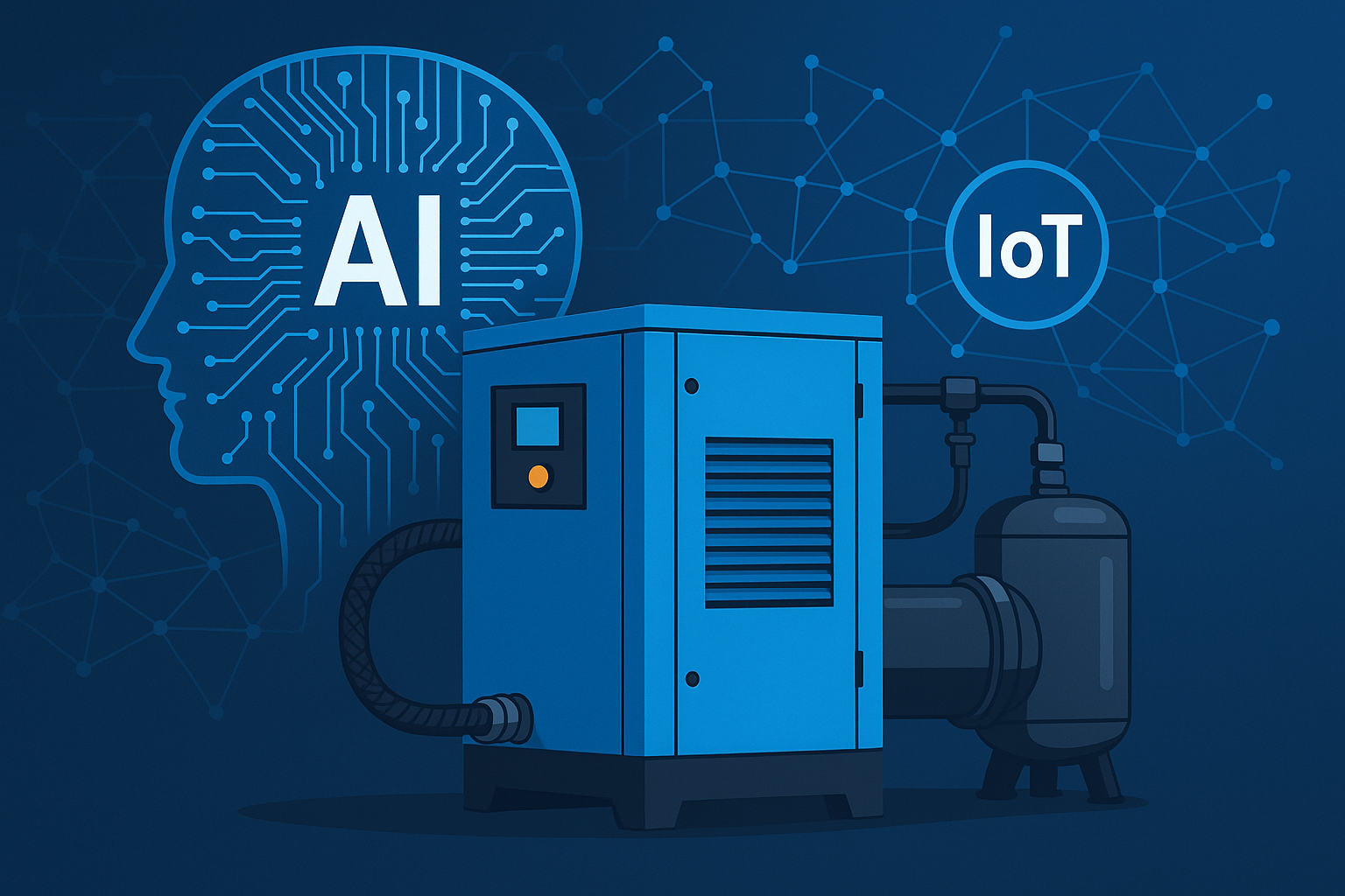 هوش مصنوعی و اینترنت اشیاء (IoT) در بهینه‌سازی عملکرد کمپرسورها